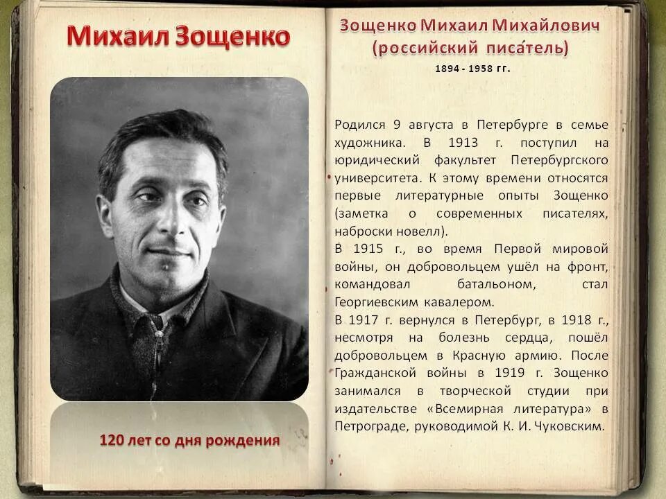 Информация о м Зощенко. Доклад о м м Зощенко. 3 факта о зощенко