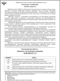 Темы итоговых сочинений 2021 фипи