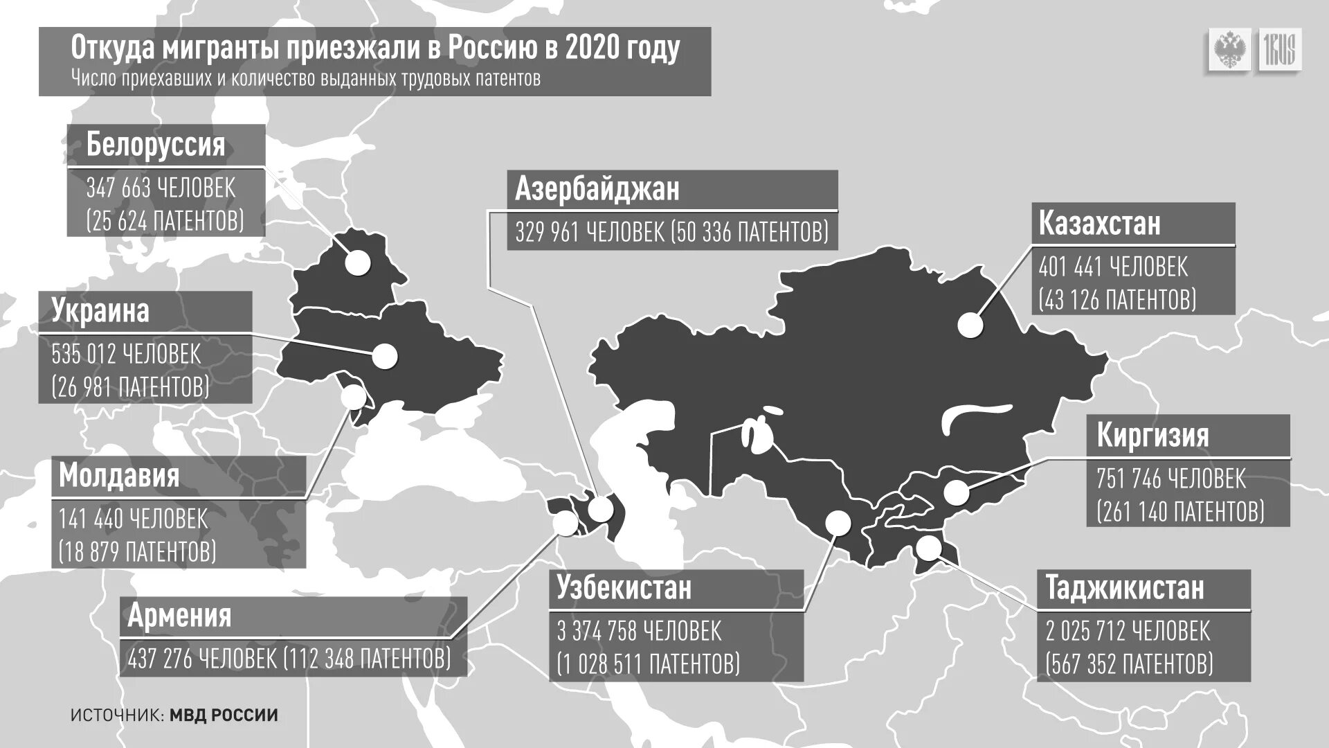 Сколько мигрантов покинуло россию. Откуда приезжают мигранты в Россию. Мигранты в России из каких стран. Сколько мигрантов в России. Преступность мигрантов.