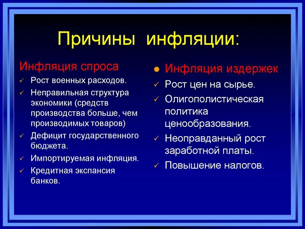 Почему растет инфляция. Инфляция: причины возникновения и типы инфляции. Причины причины инфляции. Причины инфляции инфляция спроса. Причины инфляции презентация.