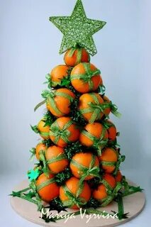 Елка из мандаринов своими руками