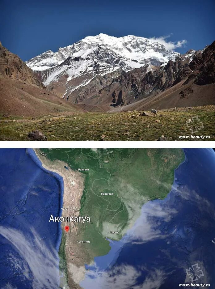 Горы анды в каком направлении. Южная Америка гора Аконкагуа. Гора Аконкагуа на карте. Гора Аконкагуа рельеф. Гора Аконкагуа на атласе.