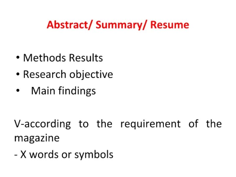 Abstracting articles