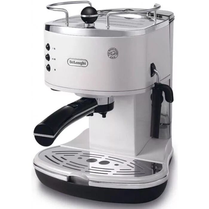 Кофеварка делонги отзывы. Delonghi Eco 310. Кофеварка рожковая Delonghi Eco 310. Кофеварка рожковая Delonghi Eco 311 w icona белый. Кофеварка рожковая de'Longhi icona Eco 310.