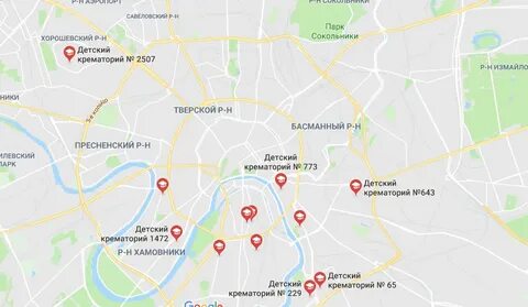 Крематории на карте москвы