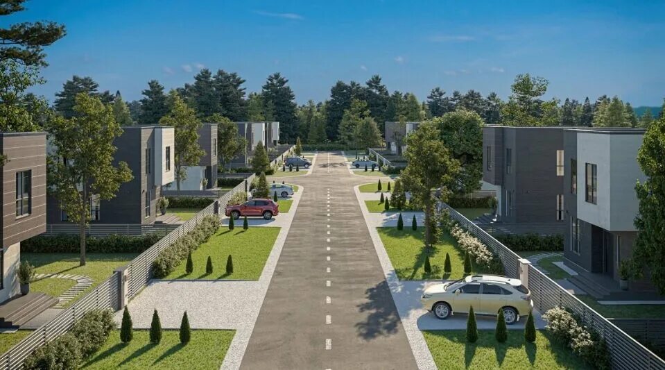 Готовые дома с отделкой в коттеджном поселке в Казани. Литл Токио - дома с японс