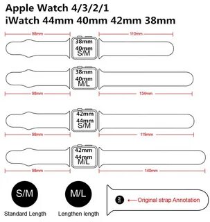 Размер ремешка apple watch