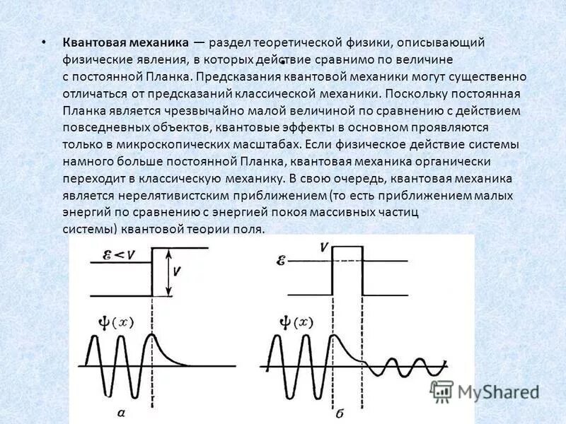 разделы квантовой физики