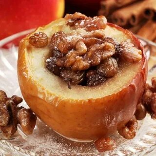 Яблоки с медом и грецким орехом