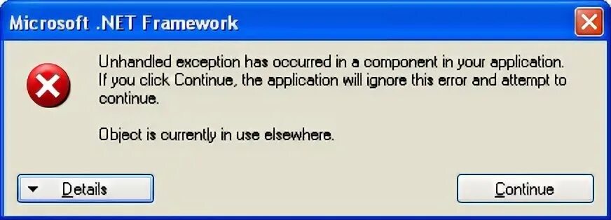 Unhandled exception occurred
