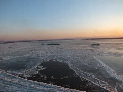 Ледоход реки амур