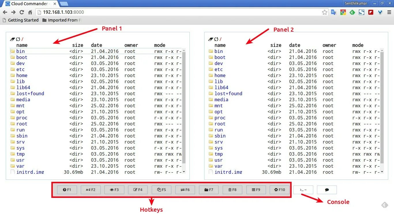 Root directory c. Cloud commander. веб файловый менеджер linux. root directory.