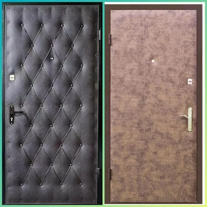 Оббиваем двери дермантином. Обшить входную дверь. Обивка входной двери дермантином. Как обшить дверь в дом. Обивка двери дермантином.