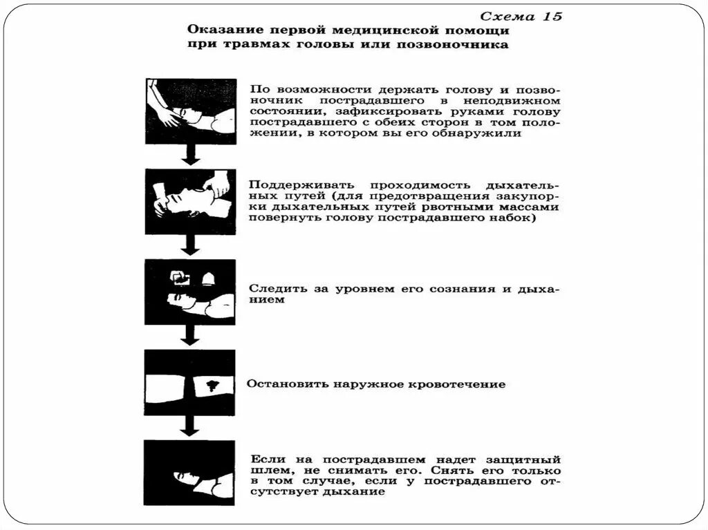 Оказание первой помощи при травмах головы и позвоночника.. ПНП при травме головы и позвоночника. Оказание первой помощи при травме головы. ПМП при травме головы.