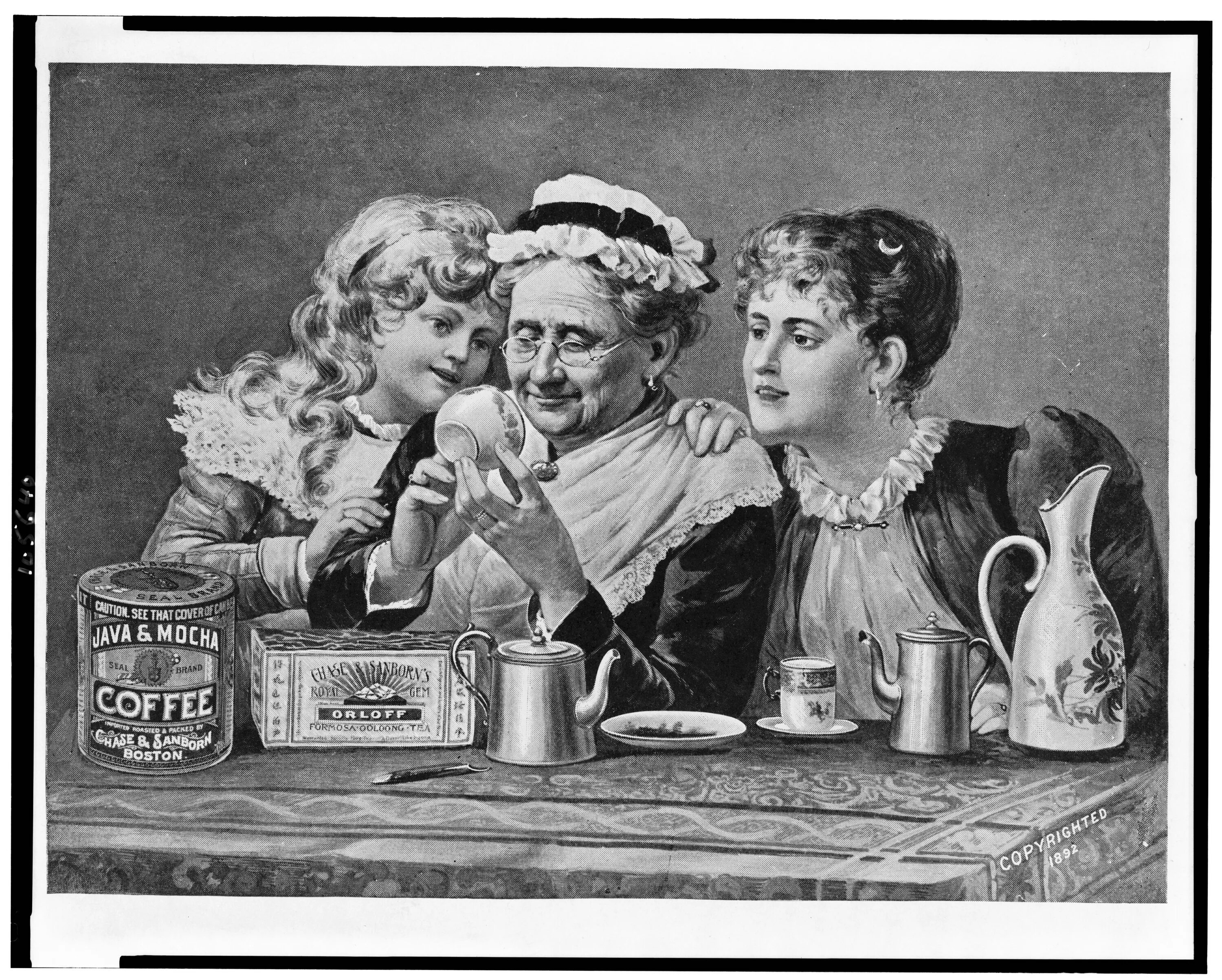 Чаепитие. Винтажное чаепитие. Старинные открытки с кофе. Кофе 19 века.