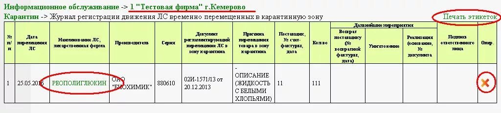 Регистрация передвижения. Форма журнала карантинной зоны медикаментов. Карантинная зона для лекарственных препаратов журнал. Журнал учета движения медикаментов. Образец журнала учета сроков годности лекарственных средств образец.