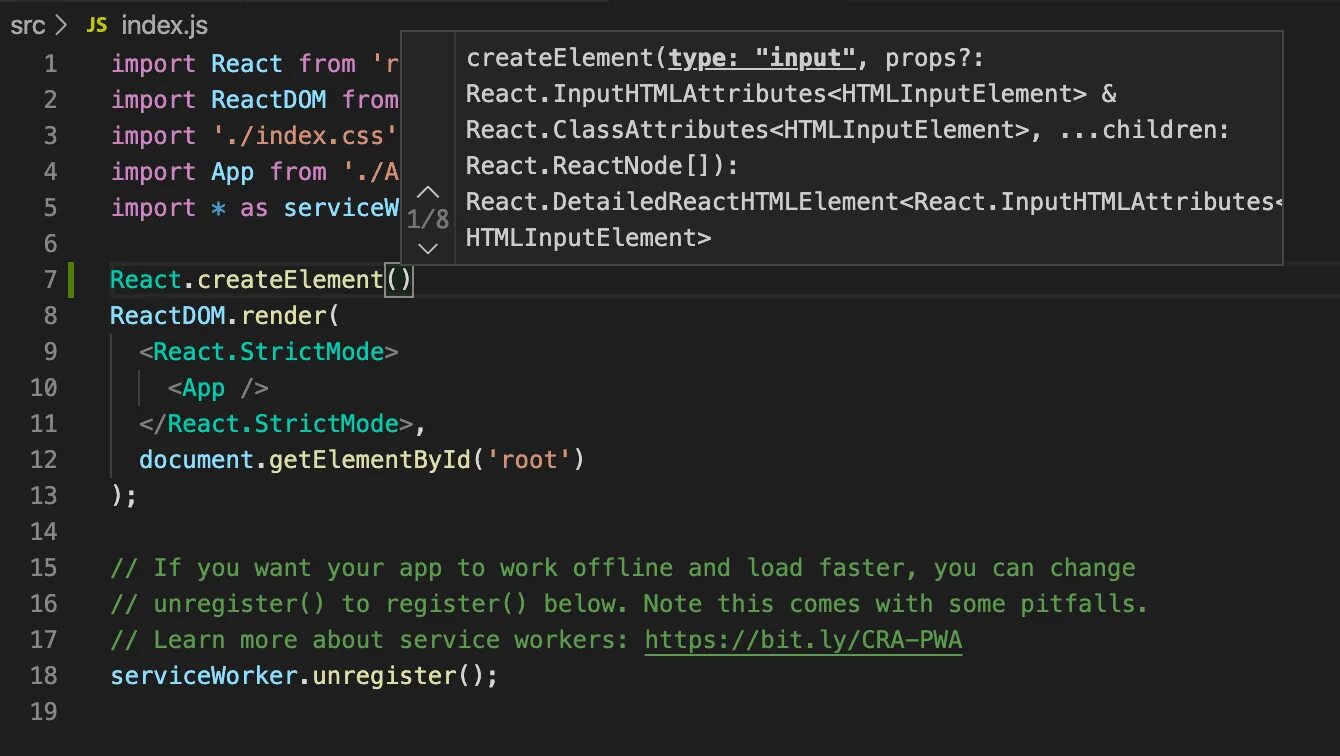 Vs code node. React js код. vs code react. react js код приложения. react-scripts.