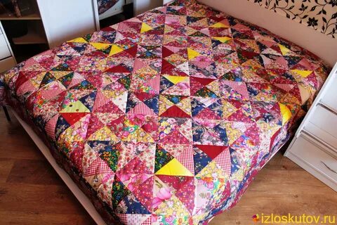 Одеяло из лоскутков ляпа