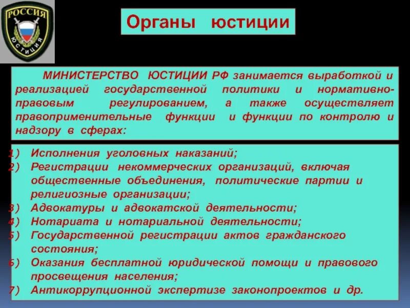 Органы юстиции. Министерство юстиции чем занимается. Деятельность органов юстиции. Чем занимается Министерство юистици.