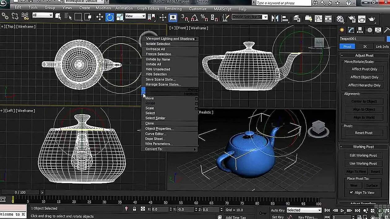 Чайник 3ds Max. 3д моделирование в 3ds Max. 3ds Max сетка смоделировать. 3ds Max 2009 посуда.