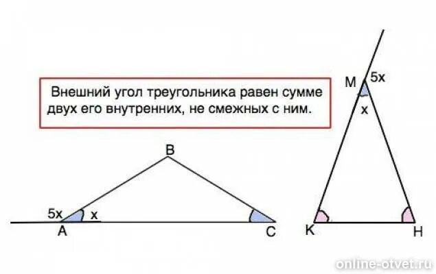 Углы треугольника. Внешний угол треугольника. Внешний угол треугольника равен. Внешний и внутренний угол треугольника.