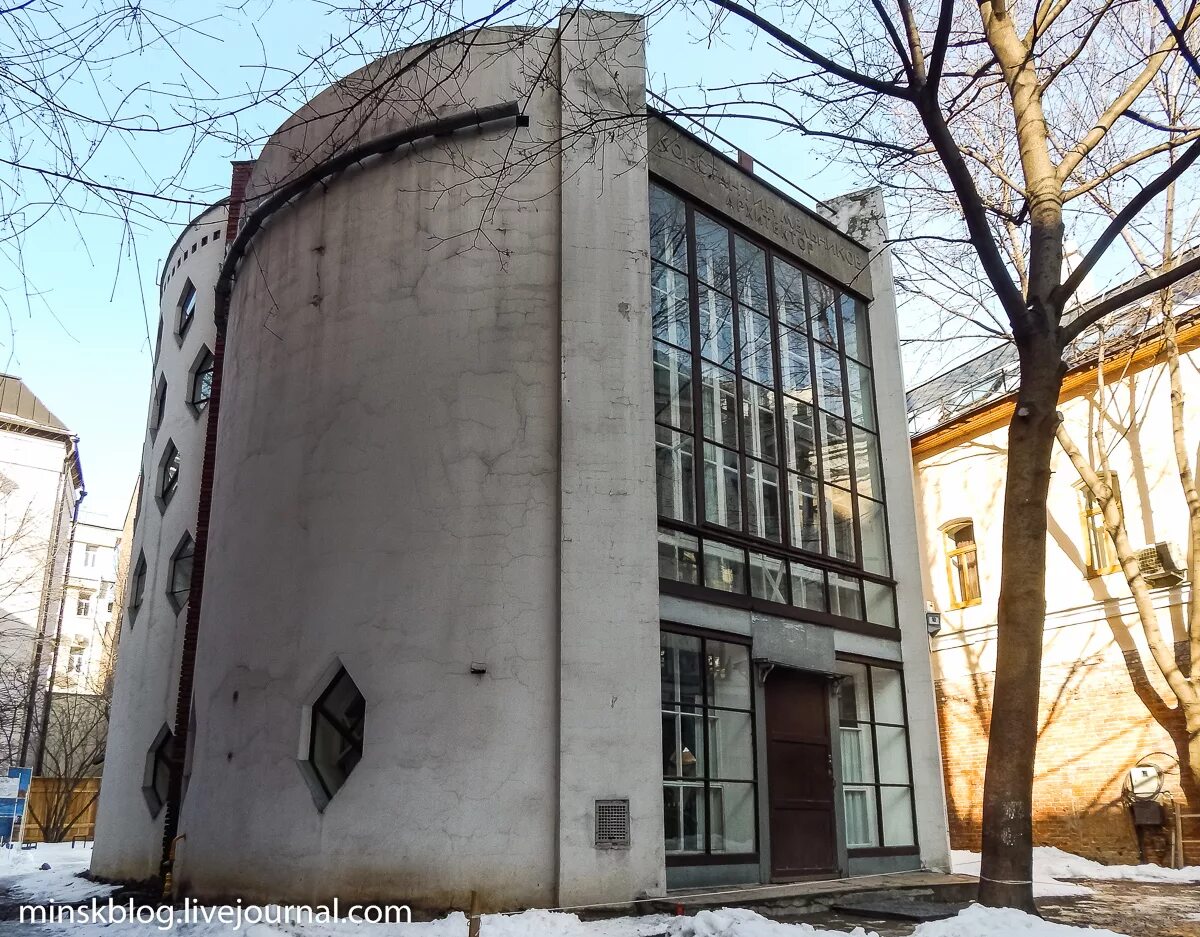 Дом Мельникова в Кривоарбатском переулке. Дом архитектора Мельникова в Кривоарбатском. Дом-мастерская Константина Мельникова в Кривоарбатском переулке. Дом Мельникова в Кривоарбатском переулке, (1927-1929.