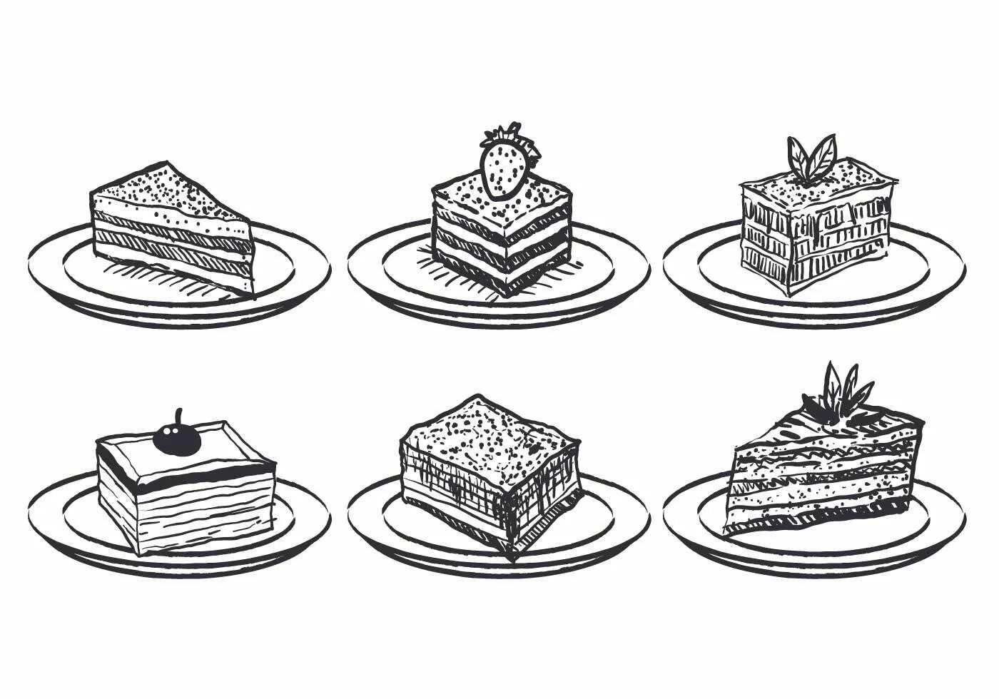 Пирожное рисунок. Торт рисунок. Торты и пирожные рисунок. Раскраски тортики и пирожные. Кусок торта на тарелке рисунок