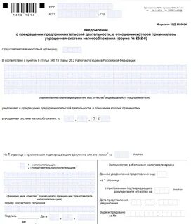 Бланк упрощенной системы