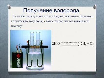 Получение водорода в химии