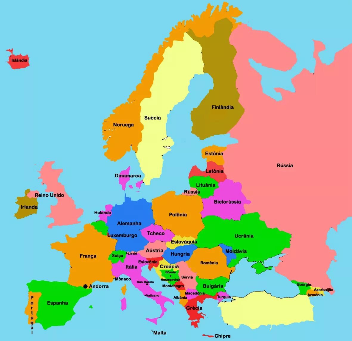 Europa de. Карта - Европа. Страны Европы. Карта Европы со странами. Карта Европы со странами и столицами.