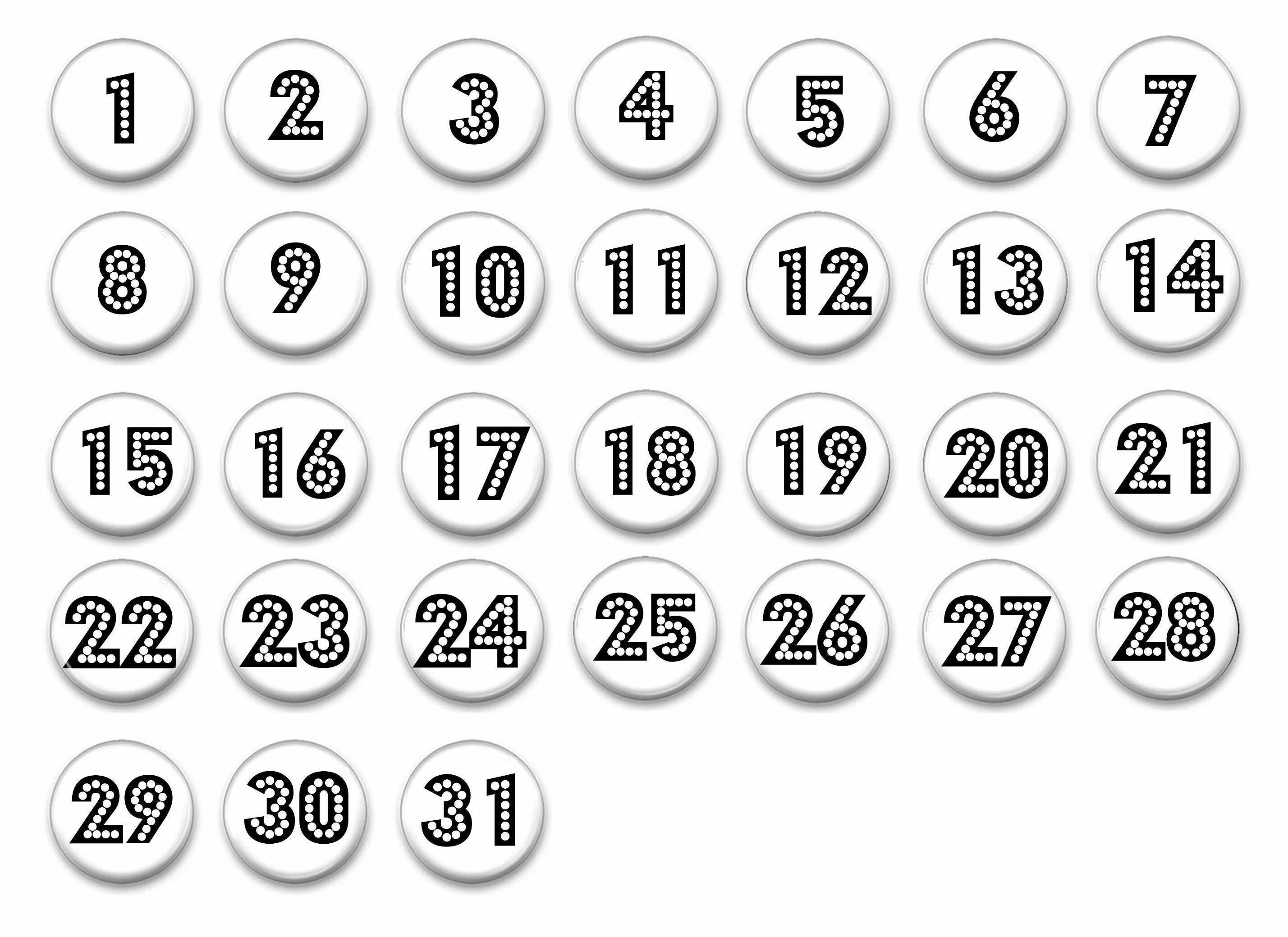 Формат numbers. Calendar numbers.