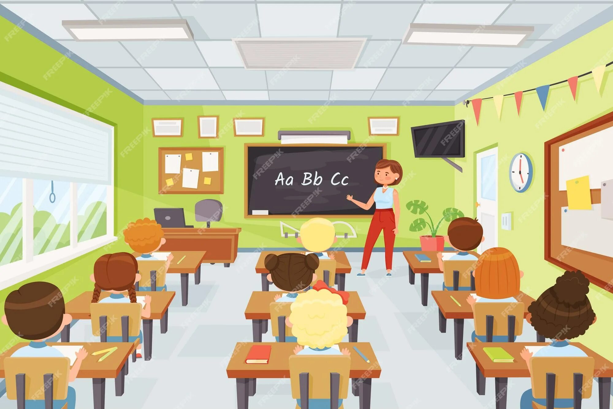 Class vector c. Картинки мультяшный колледж внутри. classroom in my cartoon view.