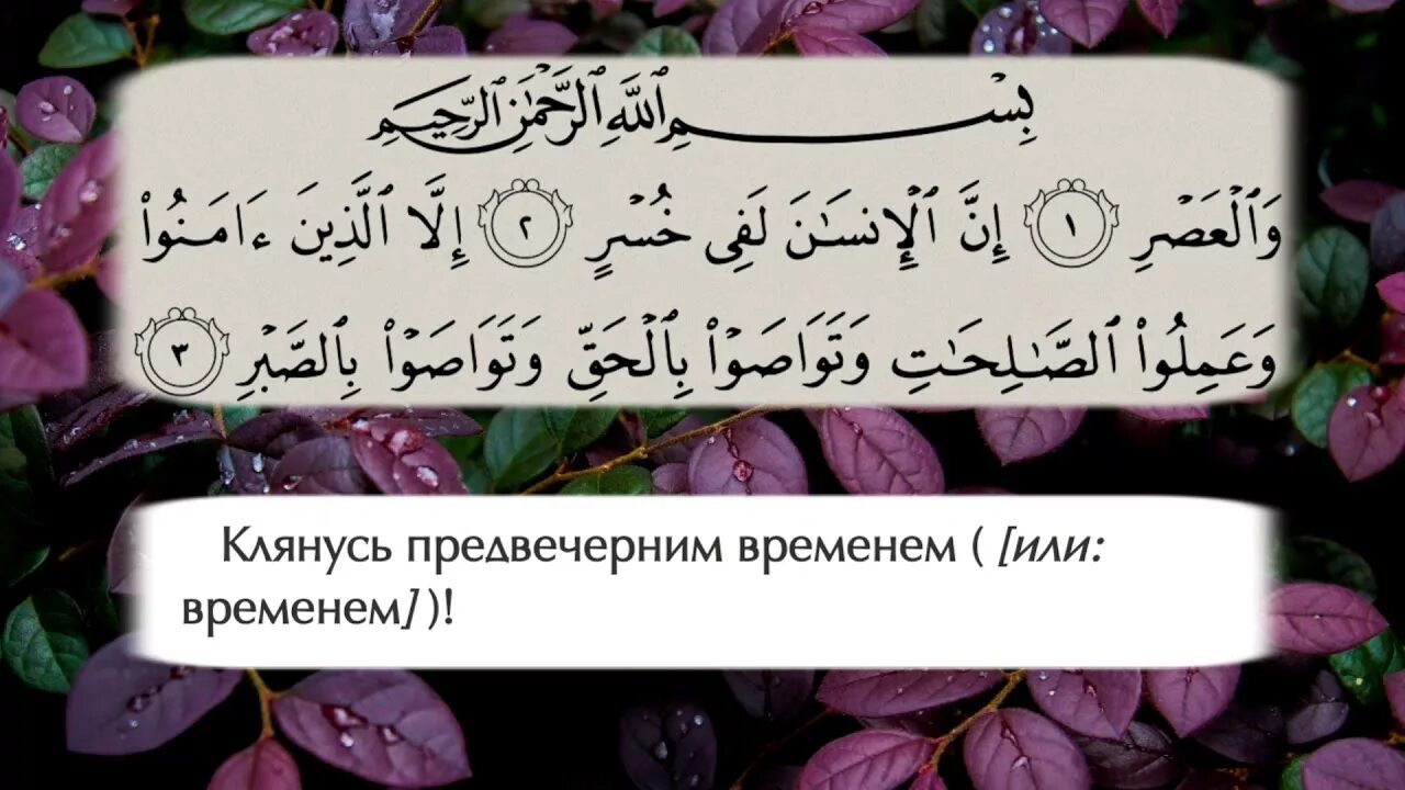 Сура Аль АСР. Клянусь предвечерним временем Сура. Сура 103. Сура астролог.