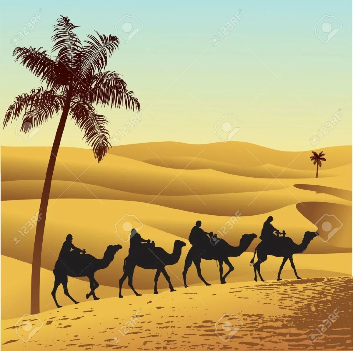 Караван график. Пустыня пальмы Верблюды. Верблюды Караван. Караван в пустыне. Верблюд картина.