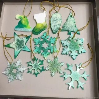 Новогодние игрушки своими руками из смолы эпоксидной