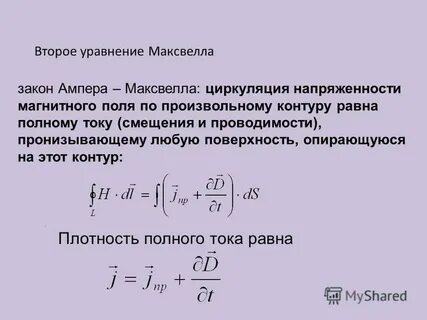 Уравнения ампера
