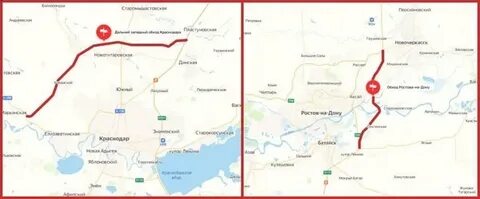 Карта на краснодар м4