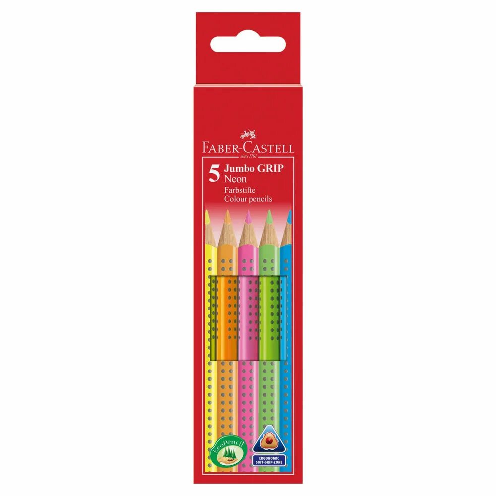 Faber-Castell цветные карандаши Grip, 24 цвета. Faber Castell Jumbo. Неоновые цветные карандаши набор. Неоновые карандаши