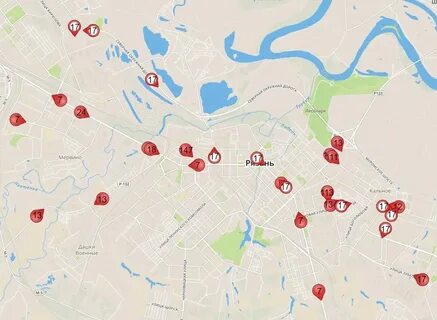 Карта автобусов рязань