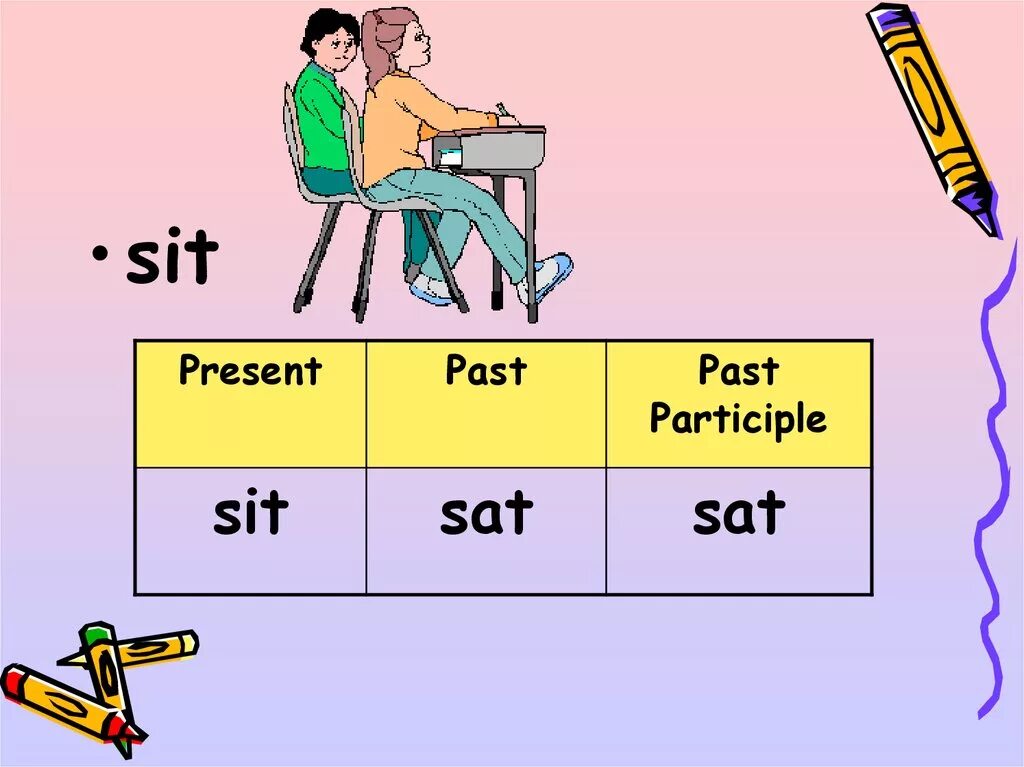 Sit sat sat неправильный