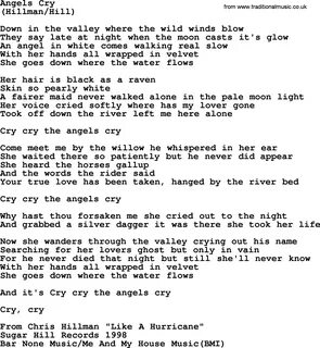 Angels Cry, by The Byrds - lyrics with pdf.