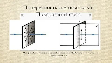 Поперечность световых