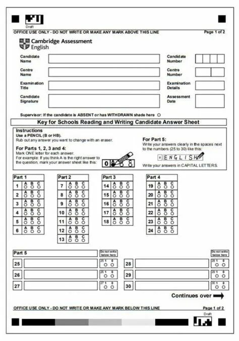 Тест 2 ключ. Key for Schools answer Sheet. Ket Sample answer Sheet 2020. Key for Schools answer Sheet 2020. Cambridge Exams бланки ответов.