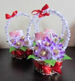 Корзина из конфет своими руками