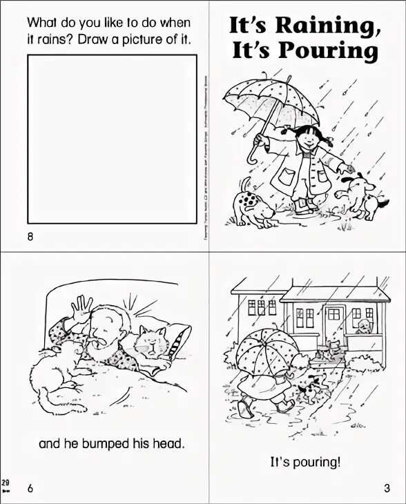When it s raining. It&#039;s raining, it&#039;s pouring. rain rain little book worksheet. its raining men worksheet. it were raining it was raining как правильно.