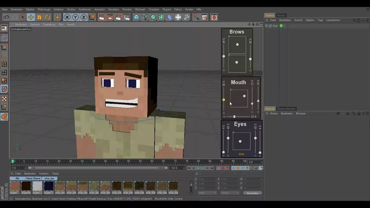 Minecraft simple rig blender