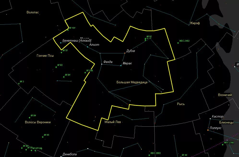 Большая медведица карты. Карта созвездия большой медведицы. С какими созвездиями граничит большая Медведица. Созвездие большая Медведица на звездной карте. Малая Медведица на карте звездного неба.
