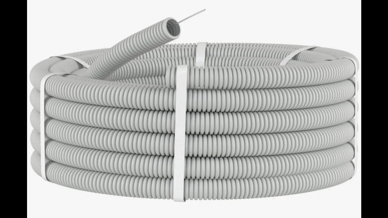 Труба гибкая гофрированная ПВХ 20мм с протяжкой лёгкая (100м) серый 91920 DKC. Труба гофрированная ПВХ 20 мм DKC (91920) С зондом (100 м). Труба ПВХ DKC 91925. Гофра ПВХ д16.