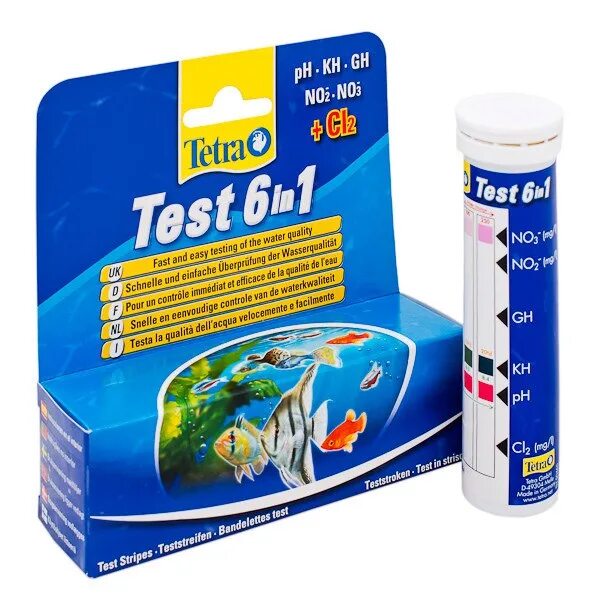 Tetra Test no2- тесты для аквариумной воды. Tetra 6 в 1. Тест-полоски Tetra 6 в 1 PH/KH/GH/no2/no3/cl2. Tetra Test 6в1 GH/KH/no2/no3/PH/ci полоски для пресной воды 10шт. Анализ аквариумной воды