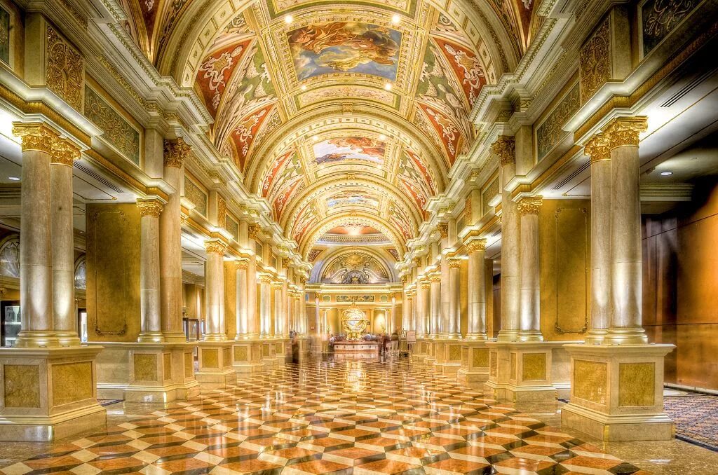 Great Hall of the Venetian, las Vegas. Great Hall of the Venetian look up.